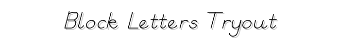 Block Letters Tryout font